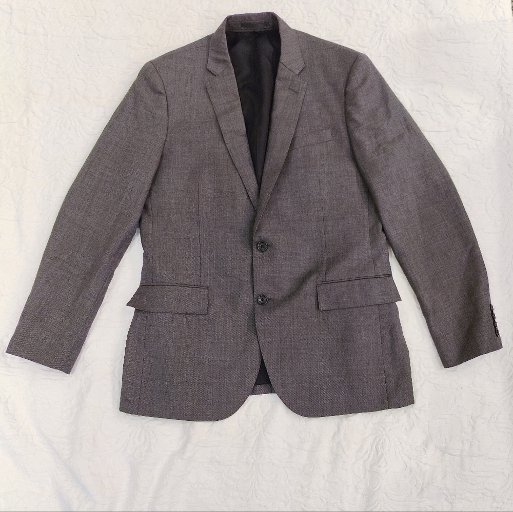 J CREW Ludlow Solid Grey Wool Tollegno 1900 Sz 40 R Mens Sport Coat Blazer